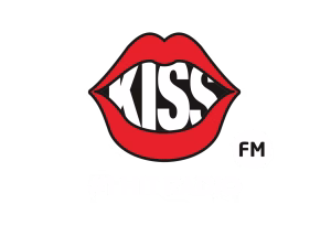 Logo Kiss Cu Slogan Fundal Negru